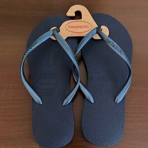 Havaianas women’s flip flop, navy, women’s 5.5/6, 35/36